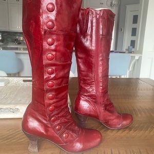 Miz Mooz Red Amelia Boots Size 7.5